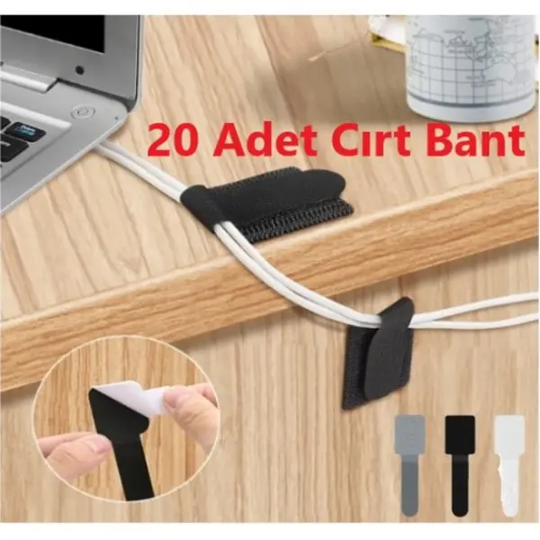 20 Adet Kendinden Yapışkanlı Cırt Cırtlı Bant (4745)