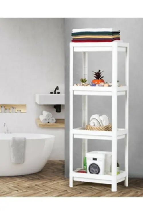 BEYAZ DİKDÖRTGEN RAF ÜNİTESİ PLASTİK (4745)
