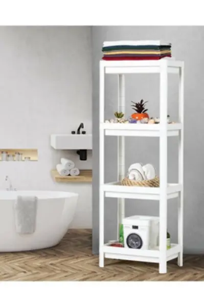 BEYAZ DİKDÖRTGEN RAF ÜNİTESİ PLASTİK (4745)