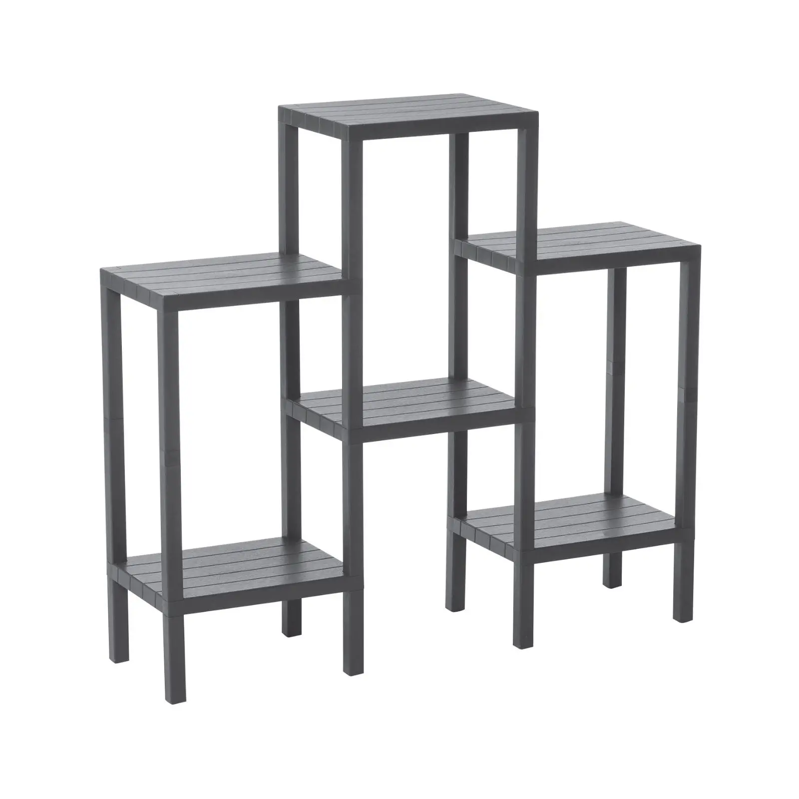 6 RAFLI - GRİ MODÜLER ÜNİTE PLASTİK 108x100x29 cm (4745)