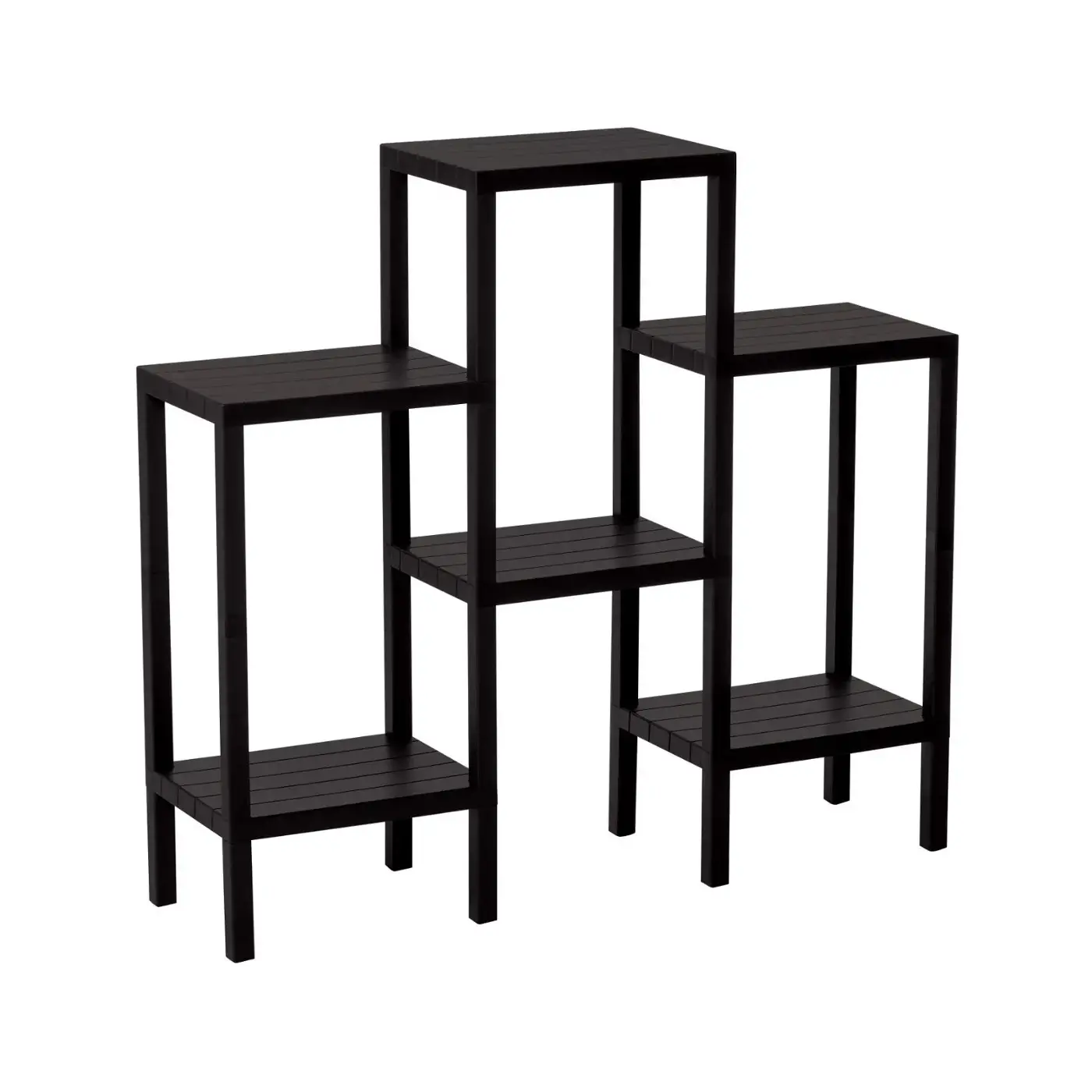6 RAFLI - SİYAH MODÜLER ÜNİTE PLASTİK 108x100x29 cm (4745)