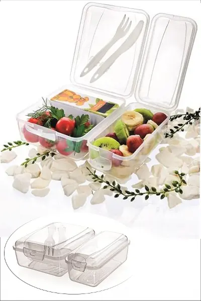 Takeaway Ergonomik Asorti Çatal Bıçaklı Pratik Yoğurt Saklama Kabı (4745)
