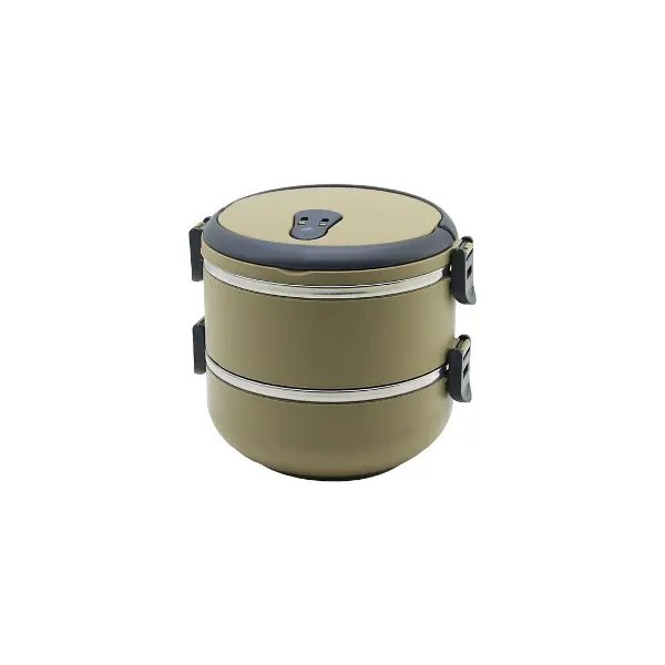KAHVERENGİ 2Lİ SEFER TASI SAKLAMA KABI 1.2LT (4745)