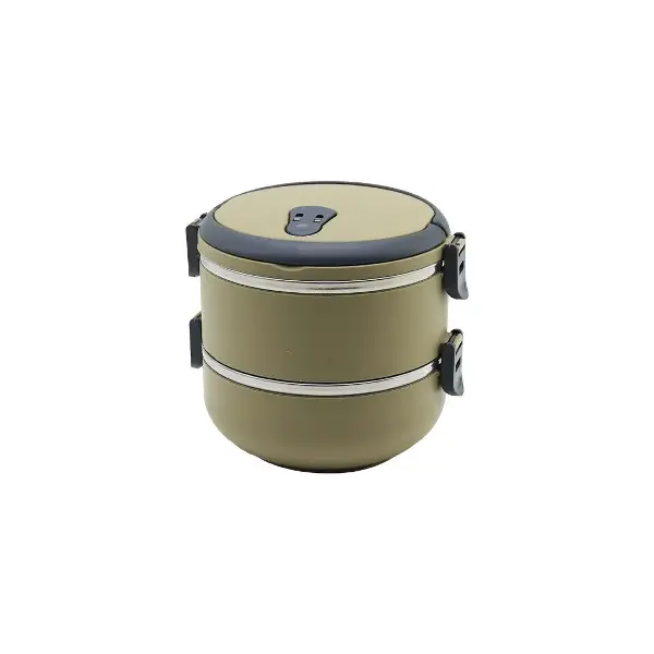 KAHVERENGİ 2Lİ SEFER TASI SAKLAMA KABI 1.2LT (4745)