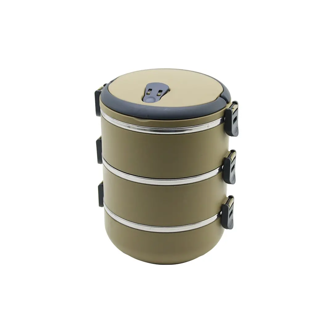 KAHVERENGİ 3LÜ SEFER TASI SAKLAMA KABI 1.8LT (4745)