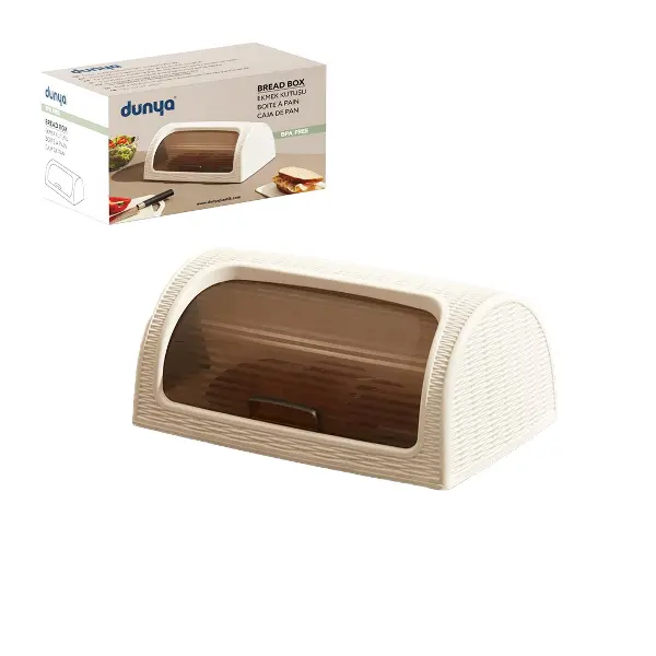 KAR BEYAZ EKMEK DOLABI KUTULU SÜRGÜLÜ KAPAK 420X274X180MM (4745)