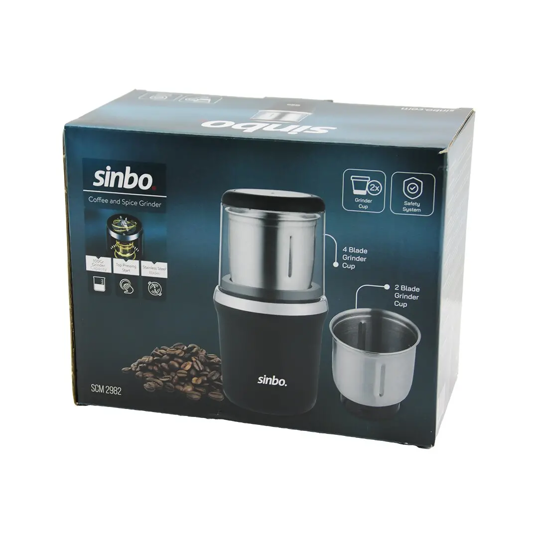 KAHVE - BAHARAT ÖĞÜTÜCÜ MAKİNE 2PCS ÇELİK ÖĞÜTME HAZNESİ=2 BIÇAKLI - 4 BIÇAKLI 100GR ÖĞÜTME 200W SCM-2982 (4745)