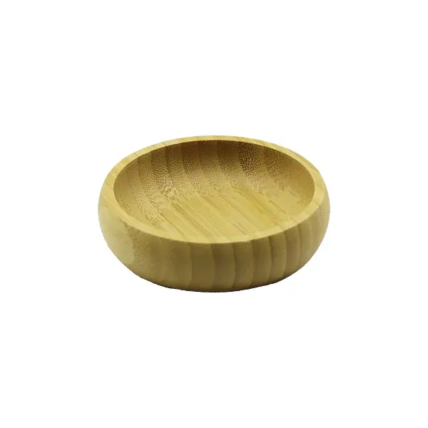 TEKLİ - MİNİ=8.5CM AHŞAP BAMBU ÇEREZLİK - LOKUMLUK KASE (4745)