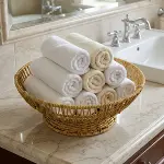31 cm Plastik Rattan Servis Çanağı – Doğal Hasır Görünümlü Dekoratif Meyve, Ekmek ve Sunum Kasesi (4745)-4