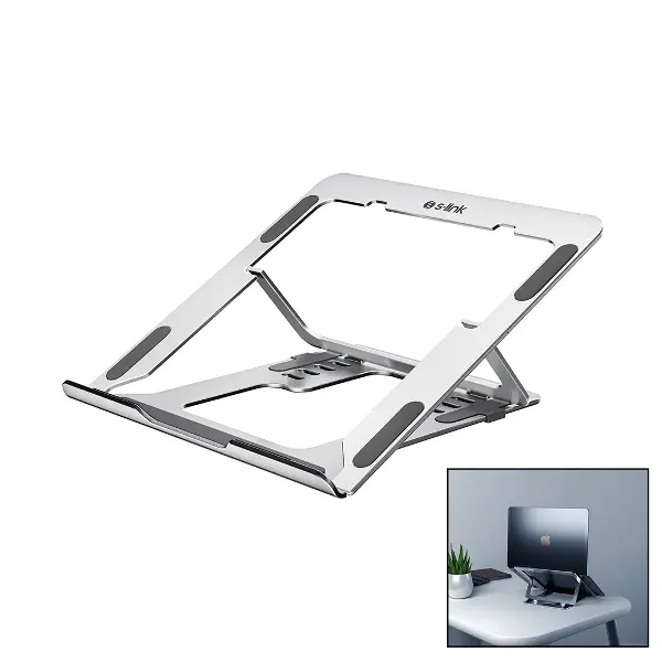 GÜMÜŞ 6 AÇILI KATLANABİLİR LAPTOP STAND ALÜMİNYUM (4745)