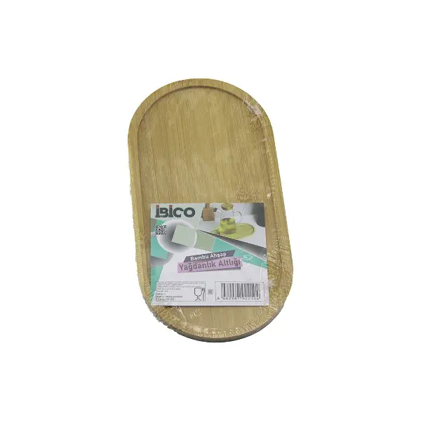 OVAL AHŞAP BAMBU YAĞDANLIK ALTLIK 12X23CM (4745)
