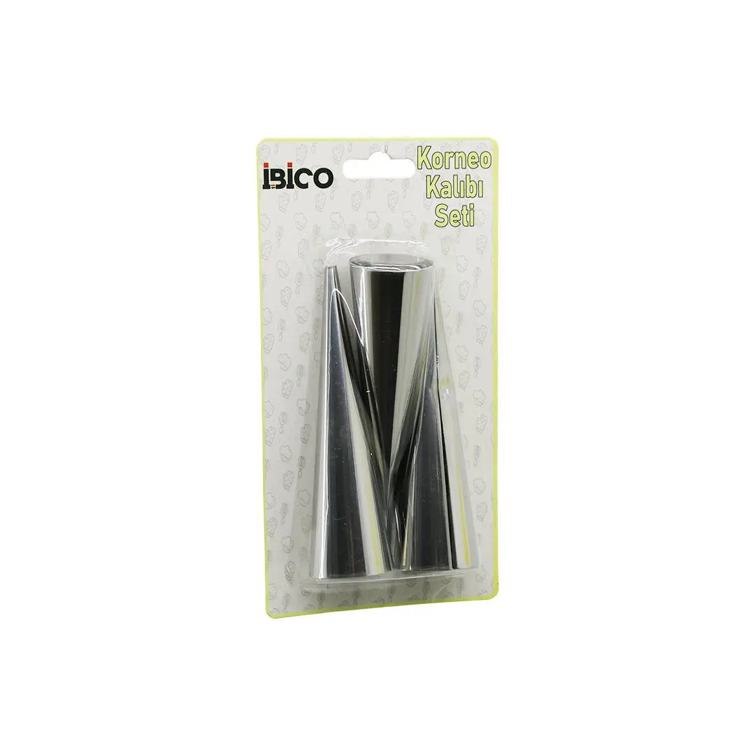 3PCS METAL KORNEO KALIP - PASTA DEKORASYON APARATI ÇAP:3.4CM X UZUNLUK:12CM BRKT-921602 (4745)