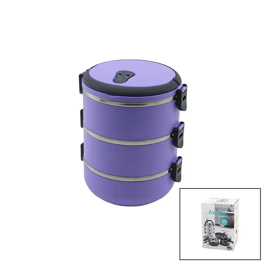 LİLA  3LÜ SEFER TASI SAKLAMA KABI 1.8LT (4745)