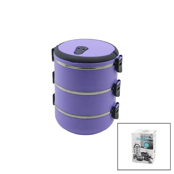 LİLA  3LÜ SEFER TASI SAKLAMA KABI 1.8LT (4745)