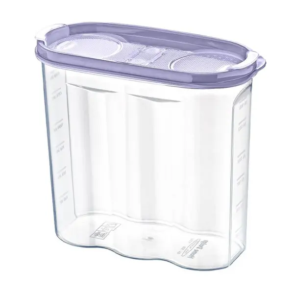 2 Kapaklı Ölçekli Erzak Kuru Gıda Saklama Kutusu Kabı - 1,7 Litre - SA935 (4745)