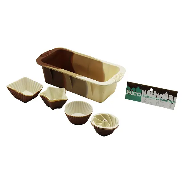 13PCS SİLİKON MUFFİN - BATON KEK KALIP SET BATON=11.5X25CM 3ER RÜZGAR GÜLÜ - YUVARLAK - YILDIZ - D.GEN (4745)