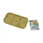 DİKDÖRTGEN 3 BÖLMELİ=2+1 AHŞAP BAMBU SERVİS SUNUM TEPSİ - TAHTASI 25 X 14 X 1.4CM (4745)-1