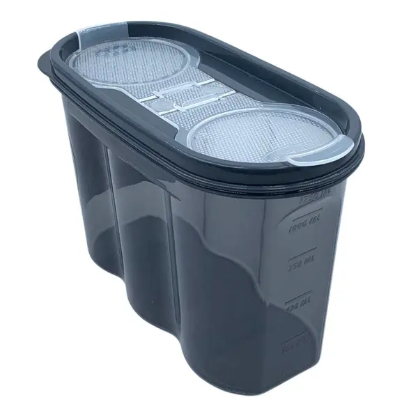 2 Kapaklı Ölçekli Erzak Saklama Kabı - 1,2 Litre - SA930 (4745)