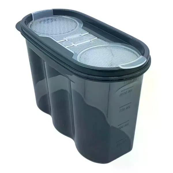 2 Kapaklı Ölçekli Erzak Saklama Kabı - 1,2 Litre - SA930 (4745)