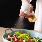 Çok Amaçlı Cam Şişe Püskürtmeli Dağıtıcı Yağdanlık Limonluk Sirke Sosluk Spreyi Beyaz (4745)-4