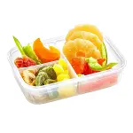 3 Bölmeli Kilitli Kapaklı 1 Litre Erzak Saklama Kabı LC-510 (4745)-2
