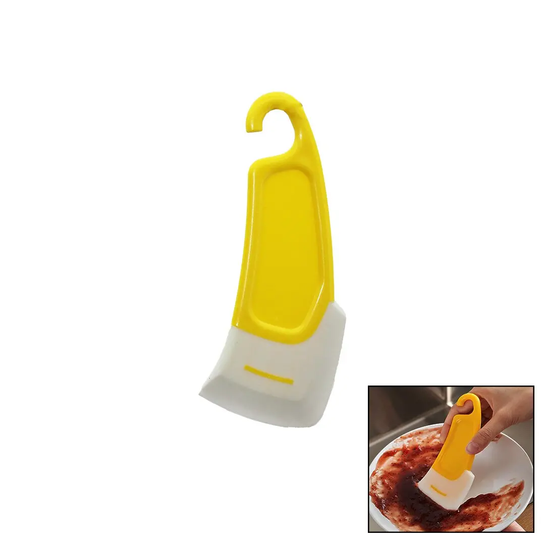 YAĞ - LEKE KAZIYICI MİNİ SİLİKON SPATULA PLASTİK SAPLI - ASKILIKLI (4745)