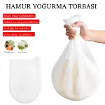 Orta Hamur Torbası Silikon Şeffaf Hamur Yoğurma Torbası Ekmek Makarna Mantı Hamuru Kolay Yoğurma (4745)-3