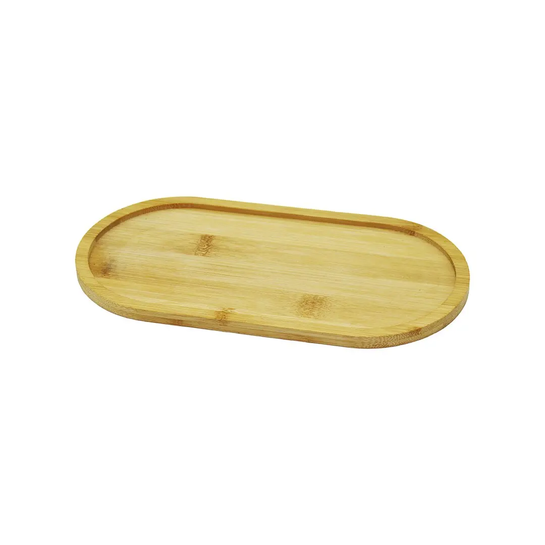 OVAL AHŞAP BAMBU YAĞDANLIK ALTLIK 12X23CM (4745)
