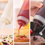 Şeffaf Kapaklı Sızdırmaz Yağlık Sosluk Şişesi Plastik Yağdanlık 400 ml. AP-9028 (4745)-2