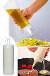 Şeffaf Kapaklı Sızdırmaz Yağlık Sosluk Şişesi Plastik Yağdanlık 400 ml. AP-9028 (4745)-5