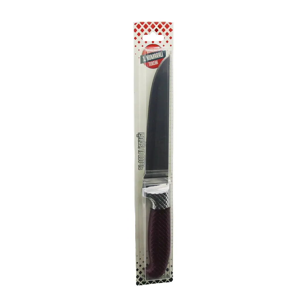 NO-3 BİLEZİKLİ KASAP ET BIÇAK - KURBAN RENKLİ PLASTİK KAYMAZ SAPLI %100 EL İŞÇİLİK (4745)