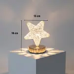 Yıldız Model Kristal LED Masa Lambası – Dokunmatik, 3 Renk Işık Modlu, Şarjlı Mini Dekoratif Gece Lambası (4745)-5