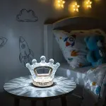 Kral Tacı Model Kristal LED Masa Lambası – Dokunmatik, 3 Renk Işık Modlu, Şarjlı Mini Dekoratif Gece Lambası (4745)-3