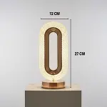 Oval Şeklinde Kristal LED Masa Lambası – Dokunmatik, 3 Renk Işık Modlu, Şarjlı Dekoratif Gece Lambası (4745)-5