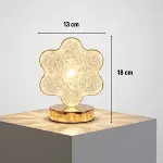 Çiçek Model Kristal LED Masa Lambası – Dokunmatik, 3 Renk Işık Modlu, Şarjlı Mini Dekoratif Gece Lambası (4745)-5