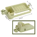 Musluğa Takılan Sünger Havlu Askılı Sabun Hazneli mutfak Banyo Lavabo Düzenleyici Organizer (4745)-4
