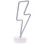 Dekoratif Şimşek Şeklinde Pilli Neon Led Lamba Süs Masa Lambası (4745)-2