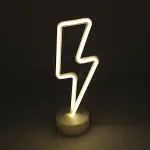 Dekoratif Şimşek Şeklinde Pilli Neon Led Lamba Süs Masa Lambası (4745)-3