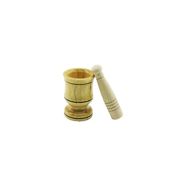 KÜÇÜK BOY  AHŞAP HAVAN SARIMSAK DÖVECEK Ç: 6CM--D: 4CM--Y: 8.8CM FİLELİ AMBALAJ (4745)