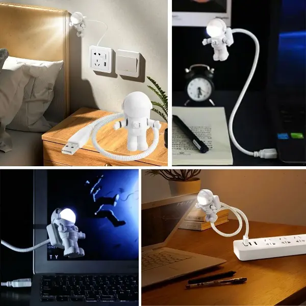 USB Astronot Gece Lambası, Masa Lambası, Kitap Okuma Lambası Işığı (4745)