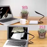 USB Girişli 14 Ledli 3 Kademeli Dokunmatik Masa/Kitap Okuma Lambası Ledi Siyah (4745)-5