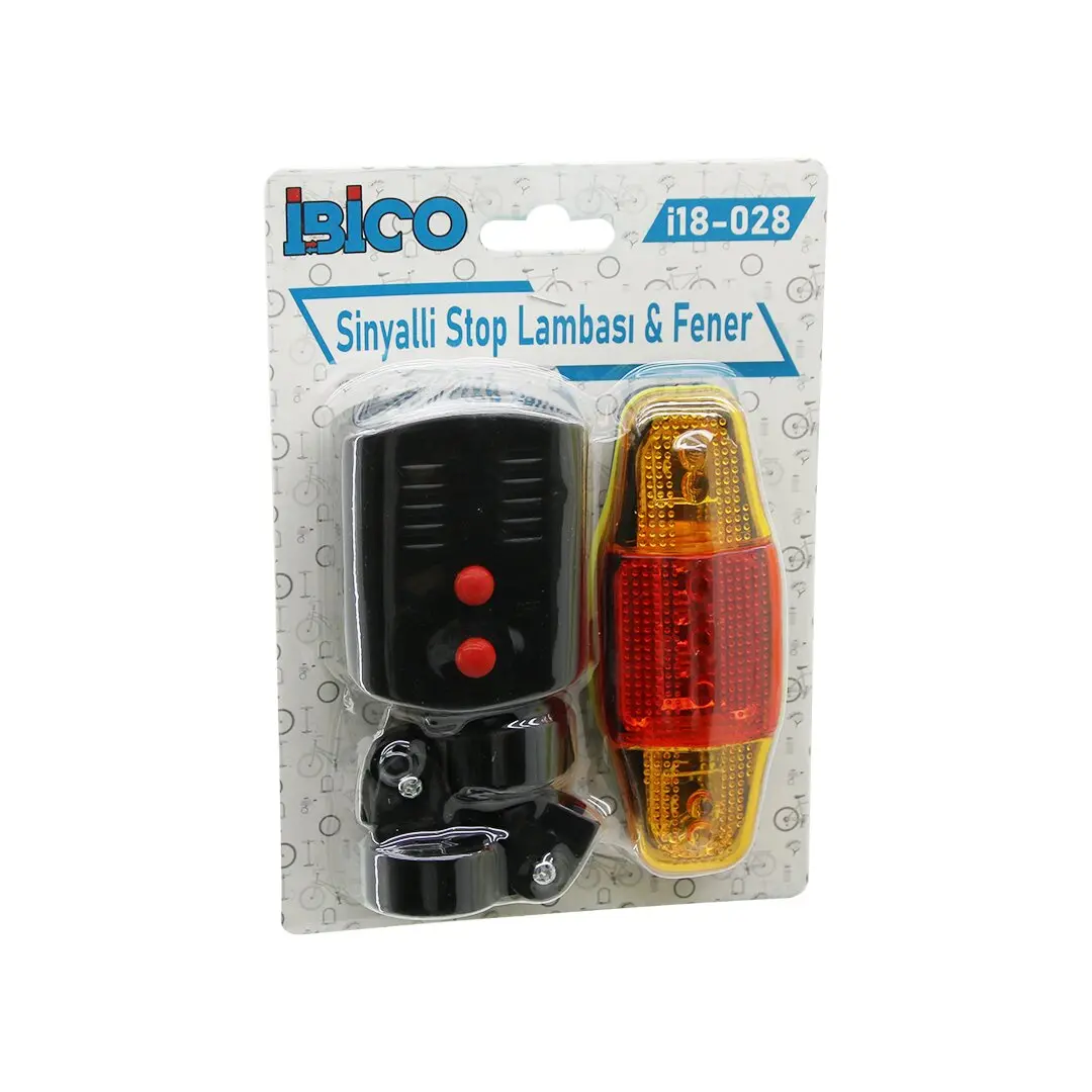 2İN1 BİSİKLET COB LED FENER  -  SİNYALLİ STOP LAMBA   PİLLİ (4745)