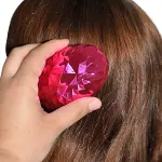 Neon Pembe Düzleştirici Tarak Geniş Aralıklı&nbsp;Her Saç Tipine Uygun Fırçalı Saç Düzleştirici (4745)-3