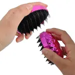 Neon Pembe Düzleştirici Tarak Geniş Aralıklı&nbsp;Her Saç Tipine Uygun Fırçalı Saç Düzleştirici (4745)-5
