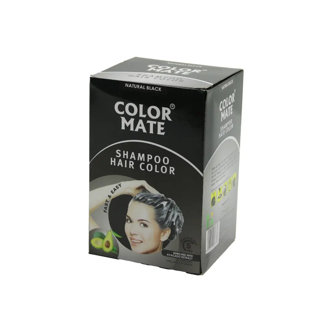 COLOR MATE 10PCS SİYAH SAÇ BOYAMA ŞAMPUANI (4745)