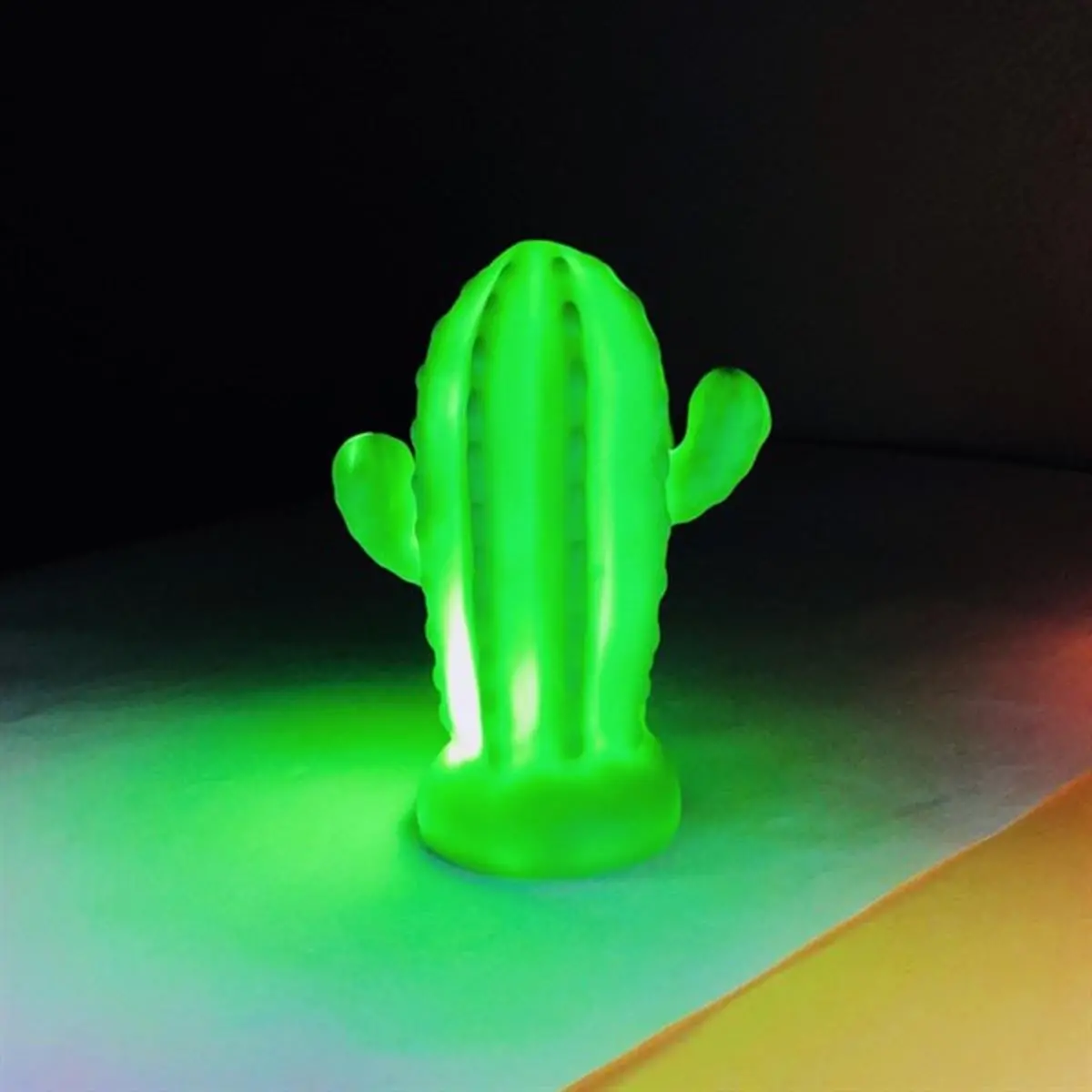 Pilli Silikon Led Işıklı Sevimli Kaktüs Gece Lambası Aydınlatması (4745)