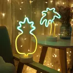 Dekoratif Ananaslı Neon Led Masa Ve Gece Lambası Hediyelik Lamba (4745)-2