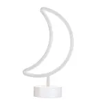 Dekoratif Pilli Ay Tasarımlı 3D Neon Led Masa Ve Gece Lambası (4745)-2