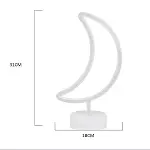 Dekoratif Pilli Ay Tasarımlı 3D Neon Led Masa Ve Gece Lambası (4745)-3