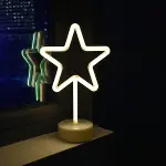 Yıldız Tasarımlı Neon Led Masa Ve Gece Lambası Dekoratif Işık (4745)-2